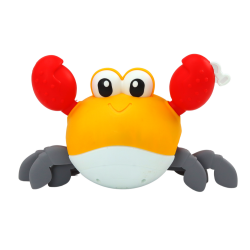 Bath Toy Wind Up Crab Walks Swims Blue Yellow